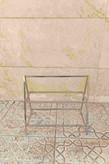 استند فلزی ۲طبقه مستطیل طلایی و نقره ای ب قیمت قبل